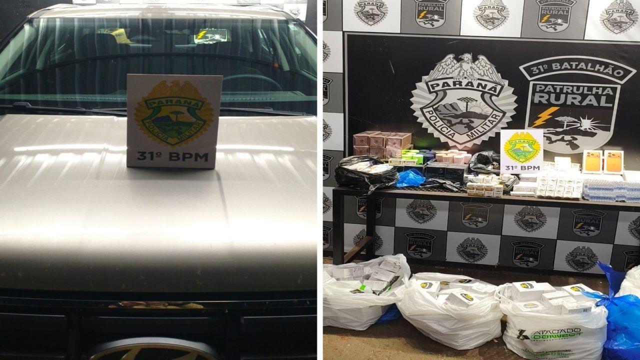 Contrabando em Corbélia: motorista é preso com carga de medicamentos para emagrecimento vinda do Paraguai