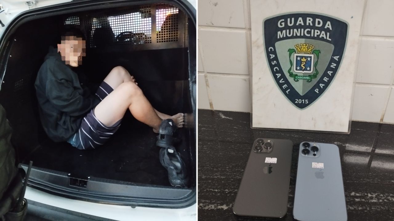 Jovem de 18 anos é preso após roubo a loja de celulares no Centro de Cascavel