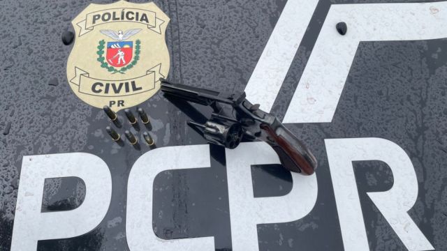 Imagem referente a notícia: Idoso é preso com revólver calibre .38 municiado em Santa Tereza do Oeste