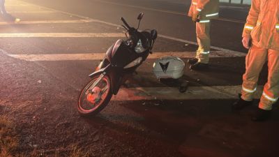 Imagem referente a notícia: Mulher de 63 anos sofre amnésia após acidente entre carro e moto na BR-277, em Cascavel