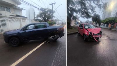 Imagem referente a notícia: Motorista de Dodge Ram é preso por embriaguez após colisão no Centro de Cascavel