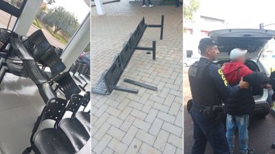 Imagem referente a notícia: Casal é preso após ameaças e quebra-quebra na UPA Brasília em Cascavel