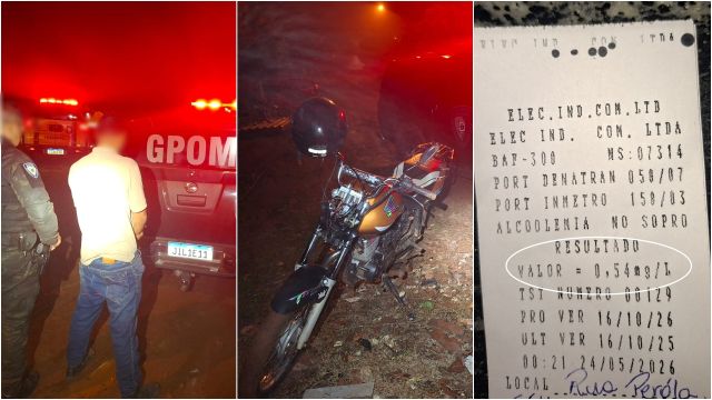 Imagem referente a notícia: Motociclista venezuelano embriagado foge da Guarda Municipal, cai durante perseguição e acaba preso em Cascavel