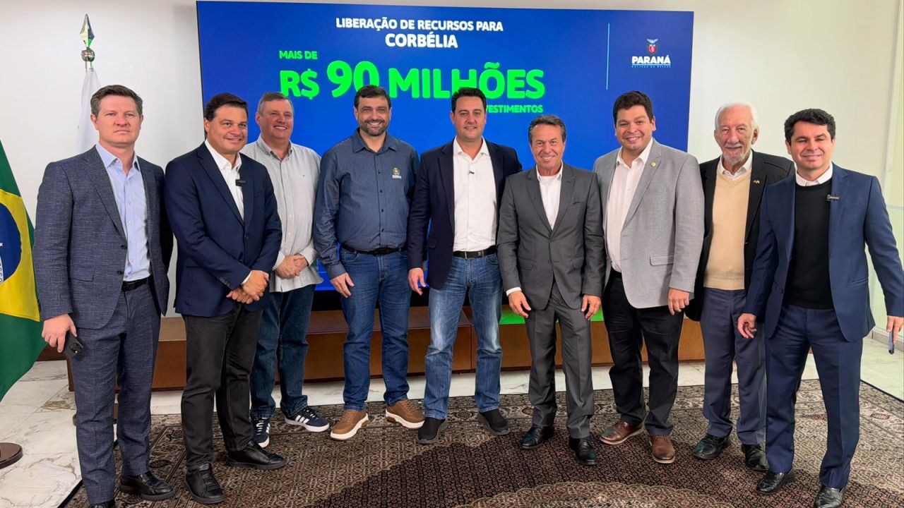 Corbélia soma mais de R$ 90 milhões em investimentos com foco em asfalto rural e obras urbanas