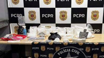Imagem referente à notícia: Operação Torque: Polícia Civil fecha laboratório de cocaína e prende suspeito em Cascavel
