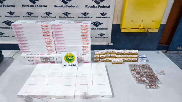 PM apreende medicamentos para emagrecimento e celulares em duas abordagens em Cascavel