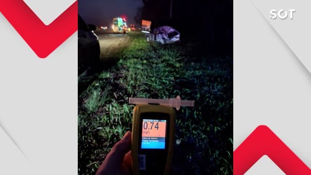 Motorista embriagado é preso após colisão traseira na BR-376 deixar duas pessoas feridas em Ponta Grossa