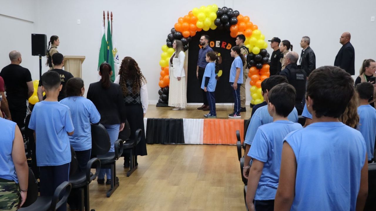 Proerd inicia atividades com alunos dos 5º anos da rede municipal e reforça ações de prevenção nas escolas
