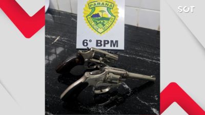Imagem referente à notícia: Roubo a residência termina com prisão de suspeito e apreensão de armas no Bairro Alto Alegre