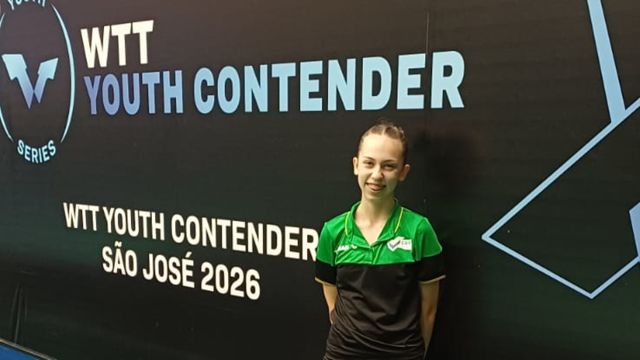 Karoline Gomes Oliveira Gruchoski disputa torneio internacional e representa o Brasil no WTT Youth Contender São José 2026