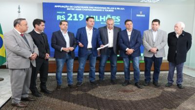 Imagem referente à notícia: Ratinho Junior confirma quase R$ 890 milhões para obras e investimentos em 12 municípios