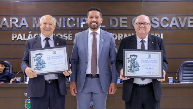 Câmara de Cascavel homenageia Uopeccan pelos 35 anos e reconhece atuação voluntária de Ciro Kreuz