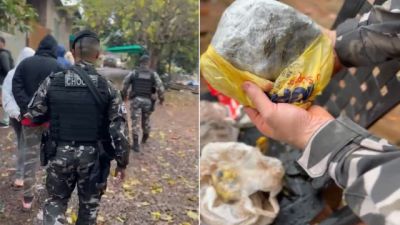 Imagem referente à notícia: Operação OMNIS prende quatro suspeitos e apreende drogas, arma caseira e dinheiro no Centro de Cascavel