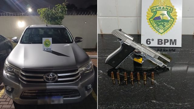 Homem é preso após furtar Hilux e tentar levar veículo ao Paraguai; caminhonete é recuperada pela PM