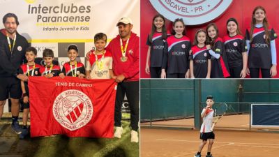 Imagem referente à notícia: Cascavel faz dobradinha histórica e coloca duas duplas na final do maior torneio infantojuvenil de tênis do Paraná