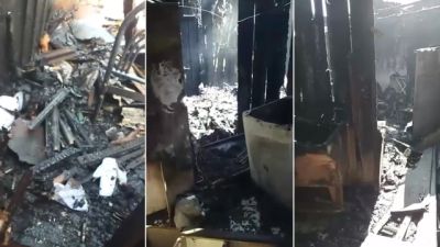 Imagem referente à notícia: Família que perdeu casa em incêndio no Bairro Neva pede ajuda para reconstruir o imóvel em Cascavel
