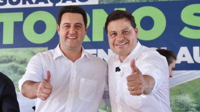 Imagem referente à notícia: Com apoio de Ratinho Junior, Sandro Alex já aparece em segundo, mostra IRG