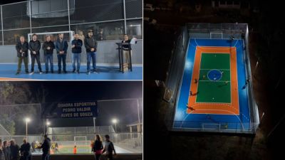 Imagem referente à notícia: Após mais de 20 anos abandonada, Quadra do BNH é revitalizada e reinaugurada em Corbélia