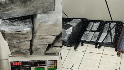 Imagem referente à notícia: PM apreende quase 48 kg de maconha e prende quatro pessoas durante abordagem em Cascavel