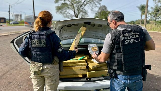 Apreensão de quase 400 kg de maconha em Santa Terezinha de Itaipu termina com prisão em flagrante