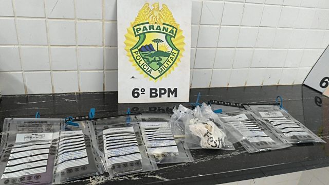 Homem é preso com cocaína durante patrulhamento na Avenida Brasil no Centro de Cascavel