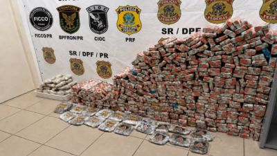 Imagem referente a notícia: Carga de maconha avaliada em R$ 638 mil é apreendida após perseguição na BR-376 em Balsa Nova
