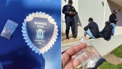 Imagem referente à notícia: Guarda Civil Patrimonial detém jovem com maconha em frente à UPA Tancredo