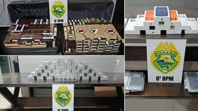 Operação Faro apreende cigarros e 35 celulares estrangeiros em ações contra descaminho no Oeste do Paraná