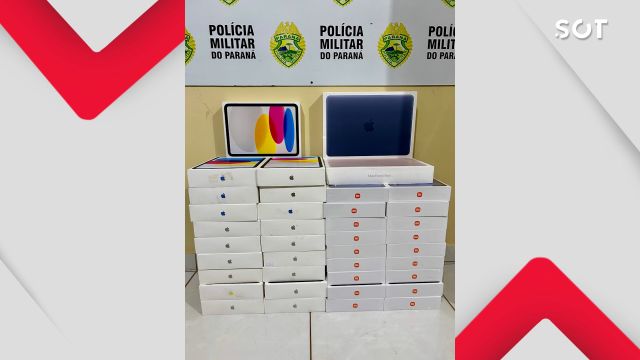 Operação Protetor apreende 37 iPads e 2 MacBooks em ônibus na rodoviária de Céu Azul