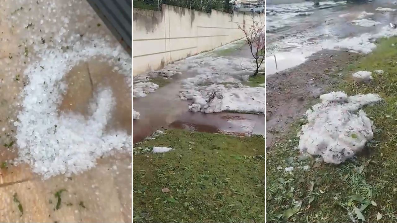 Forte chuva de granizo atinge Cascavel, provoca alagamentos e transforma ruas em cenário coberto por gelo