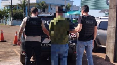 Imagem referente à notícia: Homem é preso em flagrante após tentar matar mulher de 54 anos e deixar vítima com o rosto desfigurado em Santa Tereza do Oeste