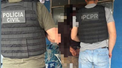 Imagem referente à notícia: PCPR prende foragido da Justiça de Mato Grosso do Sul escondido em comunidade de Lindoeste