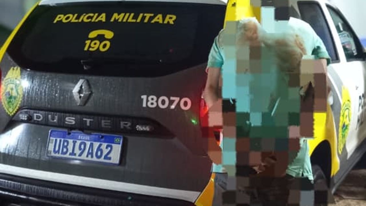 Homem é preso após ameaçar companheira, resistir à prisão e causar tumulto durante abordagem em Quedas do Iguaçu