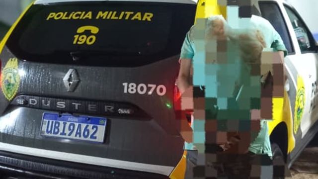 Homem é preso após ameaçar companheira, resistir à prisão e causar tumulto durante abordagem em Quedas do Iguaçu