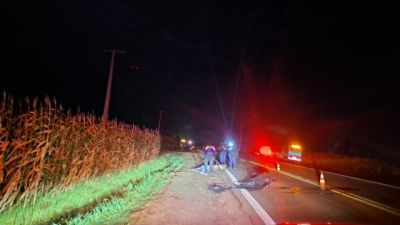Imagem referente a notícia: Motociclista morre após colisão frontal durante ultrapassagem na PR-495, em Medianeira