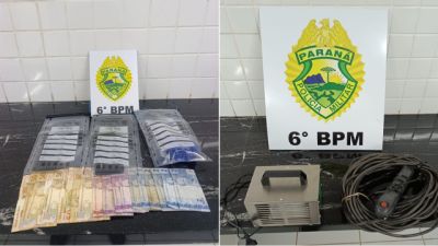 Imagem referente à notícia: Ronda Policial: homem é preso com maconha e, em outra abordagem, dois são detidos por suspeita de receptação em Cascavel