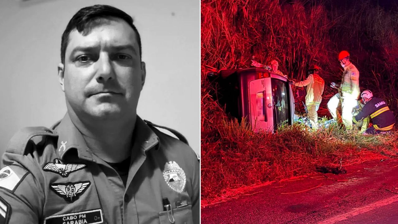 Policial militar morre em colisão frontal entre Parati e Fusion na PR-317, em Iguaraçu