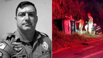 Imagem referente à notícia: Policial militar morre em colisão frontal entre Parati e Fusion na PR-317, em Iguaraçu