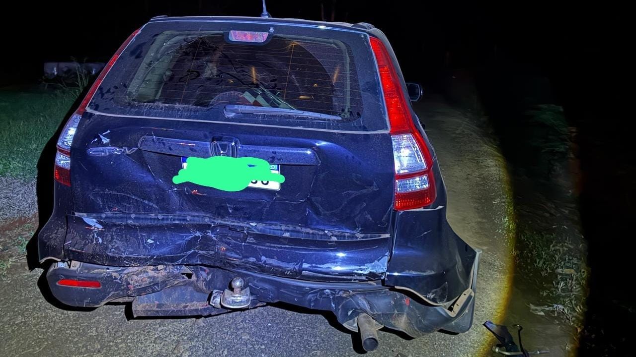 Colisão traseira na PR-467 deixa motorista ferido e causa danos em dois veículos em Marechal Cândido Rondon