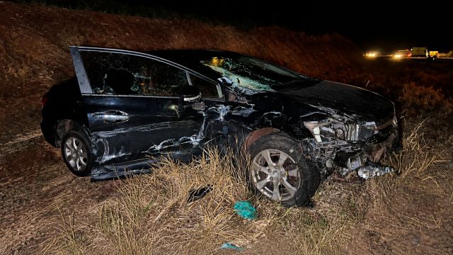 Grave acidente na BR-163 entre Cascavel e Sede Alvorada envolve quatro veículos e deixa dois feridos