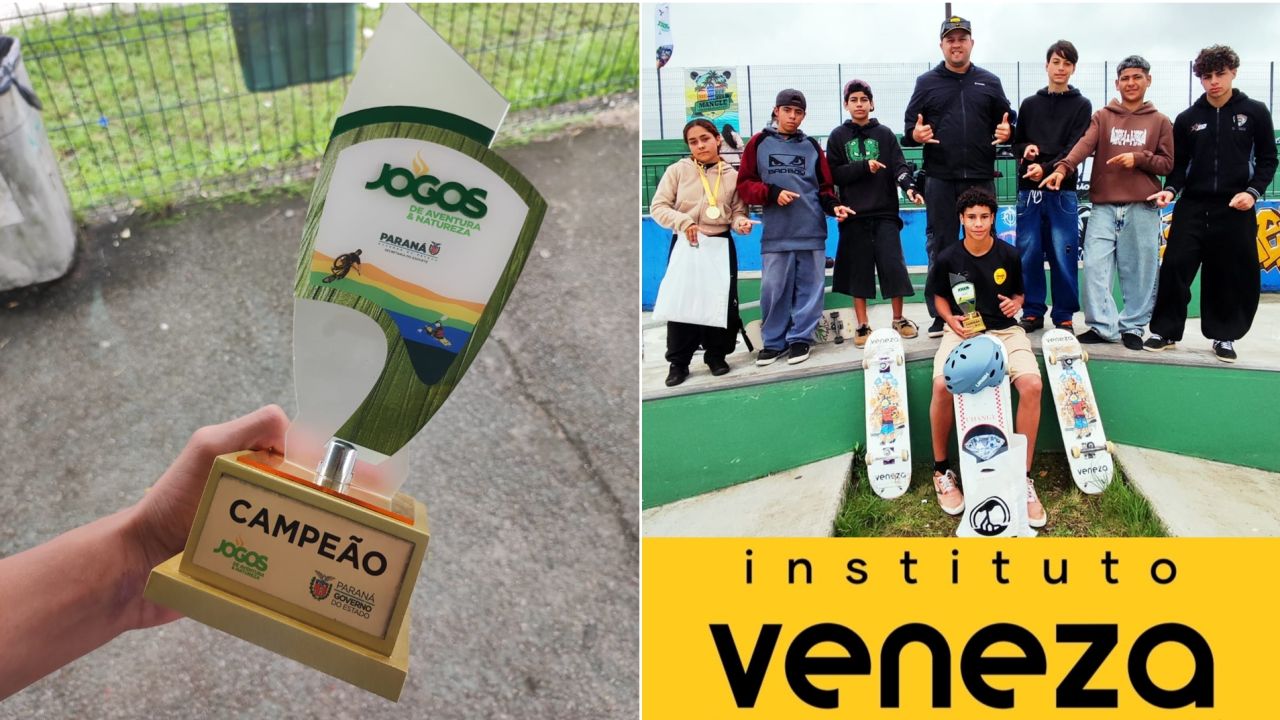 Instituto Veneza conquista título estadual de skate em Paranaguá e amplia sequência histórica de pódios