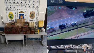 Imagem referente à notícia: Operação integrada apreende R$ 73 mil em mercadorias do Paraguai na BR-277, em Santa Tereza do Oeste