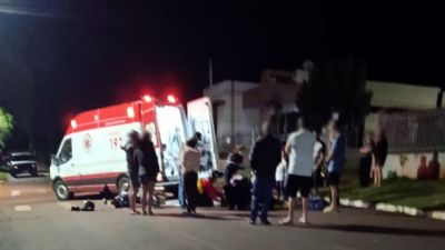 Imagem referente à notícia: Colisão entre duas motocicletas deixa feridos em cruzamento de Catanduvas