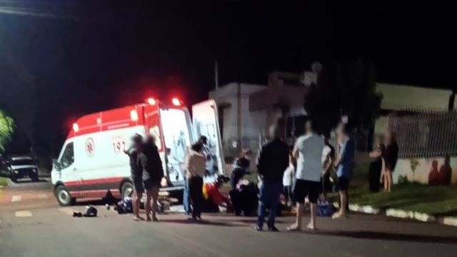 Colisão entre duas motocicletas deixa feridos em cruzamento de Catanduvas