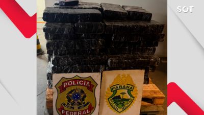 Imagem referente à notícia: Ação integrada entre BPFRON e Polícia Federal apreende mais de 520 quilos de maconha no Lago de Itaipu, em Guaíra