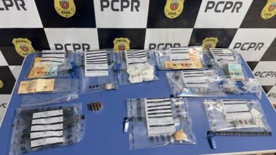 Imagem referente à notícia: PCPR prende nove pessoas durante operação contra o tráfico de drogas no Oeste do Paraná
