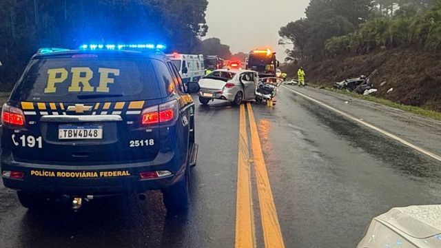 Tragédia na BR-277: colisão frontal mata quatro pessoas e deixa recém-nascido e homem gravemente feridos em Guarapuava