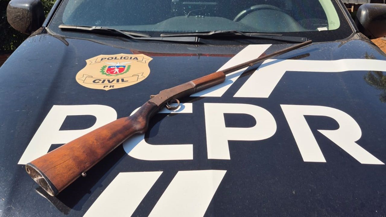 Idoso é preso em flagrante por posse irregular de espingarda durante operação da Polícia Civil em Espigão Alto do Iguaçu