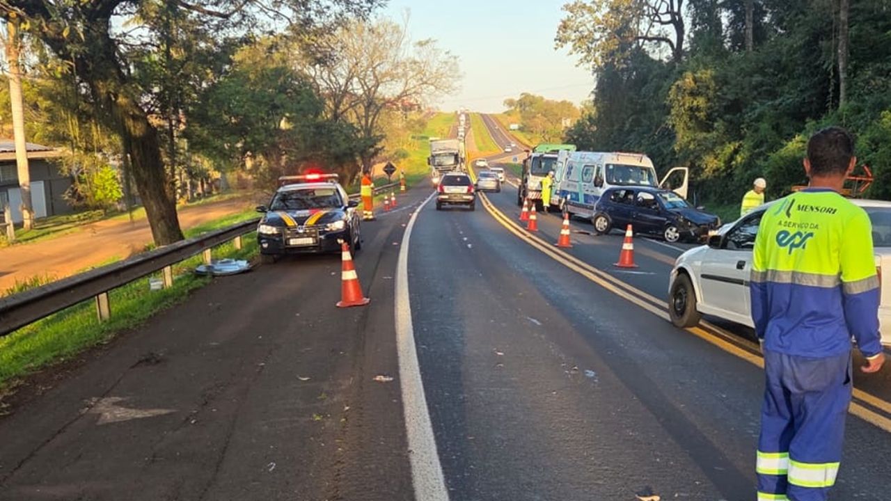 Motorista embriagado e sem CNH é preso após provocar colisão traseira na BR-277, em Matelândia