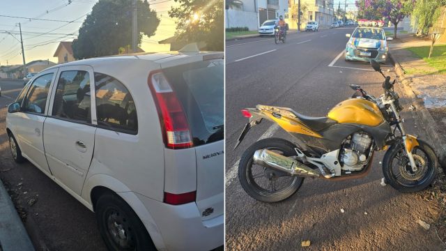 Colisão entre carro e moto deixa duas pessoas feridas no Parque São Paulo; motoristas não tinham CNH